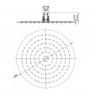 Deante Floks Nero głowica natryskowa okrągła 30 cm czarna NAC 203K