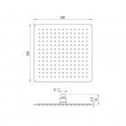 Deante Floks głowica natryskowa kwadratowa 30x30 cm czarna NAC 209K
