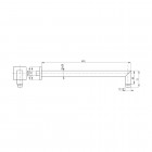 Deante Cascada ramię ścienne 40 cm chrom NAC 049K