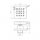 Deante Cascada dysza boczna kwadratowa chrom NAC 071K