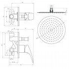 Deante Cynia komplet podtynkowy chrom NAC 09BP