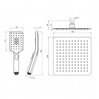 Deante Anemon komplet podtynkowy chrom NAC 09MP
