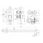 Deante Anemon komplet podtynkowy chrom NAC 09MP