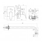 Deante Avis komplet podtynkowy chrom NAC 09KP