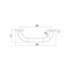 Deante Vital uchwyt stalowy przyścienny 30 cm chrom NIV 041A