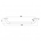Deante Vital uchwyt przyścienny 60 cm chrom NIV 041C