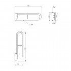 Deante Vital uchwyt przyścienny składany chrom NIV 041D