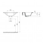 Deante Floks umywalka wpuszczana w blat 60x45 cm CDI 6U6M