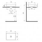 Deante Hiacynt umywalka nablatowa 50x36 cm CDH 6U5S