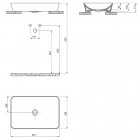 Deante Tess umywalka nablatowa antracyt 60x40 cm CDS DU6S