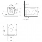 Deante Hiacynt miska wisząca bezkołnierzowa CDH 6ZPW