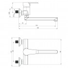 Deante Corio bateria zlewozmywakowa ścienna chrom BFC 080M