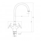 Deante Ixia bateria zlewozmywakowa chrom BGX 062D