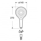 Roca Plenum Round słuchawka prysznicowa chrom A5B1111C00