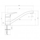 Deante Nemezja bateria zlewozmywakowa grafit BEN 260M