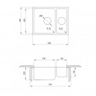 Deante Egeria zlewozmywak podblatowy 1,5-komorowy satynowy 58x44 cm ZPE 050C
