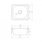 Deante Doppio zlewozmywak 1-komorowy 48x43 cm satyna ZEN 0103