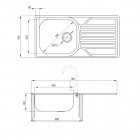 Deante Legato zlewozmywak 1-komorowy z ociekaczem 76x43,5 cm satyna ZEL 0113