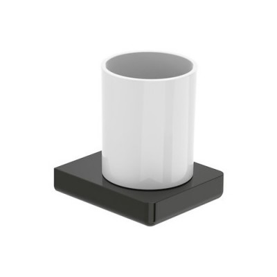 Roca Tempo kubek szkło/titanium black A817021022