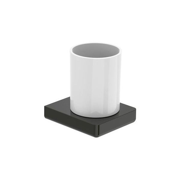Roca Tempo kubek szkło/titanium black A817021022