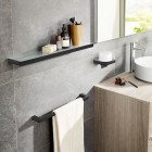 Roca Tempo półka szklana 60 cm czarny tytanowy A817027022