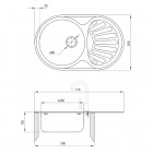 Deante Twist zlewozmywak 1-komorowy okrągły z ociekaczem 77x48 cm dekor ZEU 311B