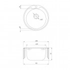Deante Twist zlewozmywak 1-komorowy z kołnierzem śr 48 cm satyna ZHC 0813