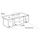 Roca Victoria Basic Modular szafka łazienkowa 60 cm z szufladami biały połysk A856575806