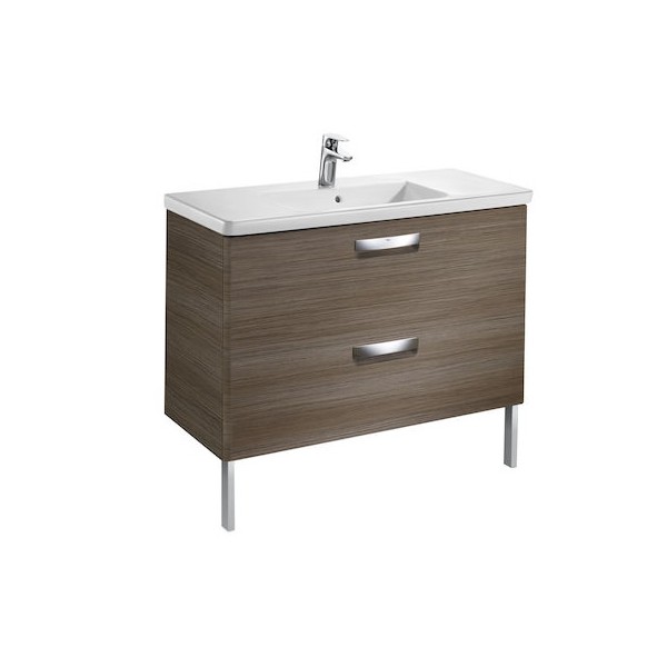 Roca Gap-N Unik zestaw łazienkowy 100 cm z 2 szufladami teak A851469456