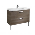 Roca Gap-N Unik szafka podumywalkowa 100 cm z 2 szufladami teak A851469456