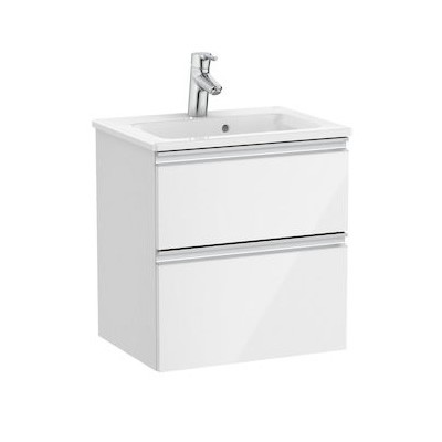 Roca Gap-N Compacto Unik zestaw łazienkowy 50 cm z 2 szufladami biały połysk A851494806