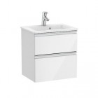 Roca Gap-N Compacto Unik zestaw łazienkowy 50 cm z 2 szufladami biały połysk A851494806