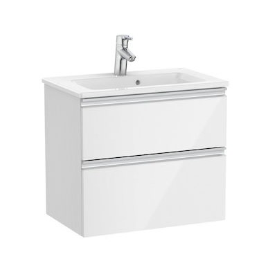 Roca Gap-N Compacto Unik zestaw łazienkowy 60 cm z 2 szufladami biały połysk A851495806
