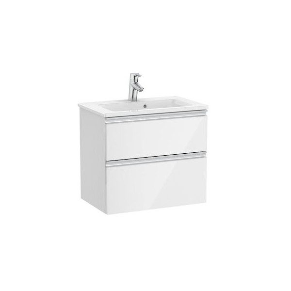 Roca Gap-N Compacto Unik zestaw łazienkowy 60 cm z 2 szufladami biały połysk A851495806