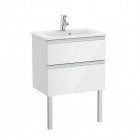 Roca Gap-N Compacto Unik zestaw łazienkowy 60 cm z 2 szufladami biały połysk A851495806