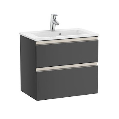 Roca Gap-N Compacto Unik zestaw łazienkowy 60 cm z 2 szufladami antracyt połysk A851495153