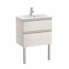 Roca Gap-N Compacto Unik zestaw łazienkowy 60 cm z 2 szufladami jesion nordic A851495434