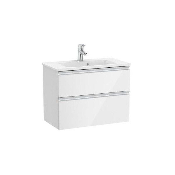Roca Gap-N Compacto Unik zestaw łazienkowy 70 cm z 2 szufladami biały połysk A851496806