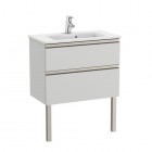 Roca Gap-N Compacto Unik zestaw łazienkowy 70 cm z 2 szufladami jasny szary połysk A851496447