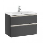 Roca Gap-N Compacto Unik zestaw łazienkowy 70 cm z 2 szufladami antracyt połysk A851496153