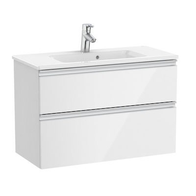 Roca Gap-N Compacto Unik zestaw łazienkowy 80 cm z 2 szufladami biały połysk A851497806