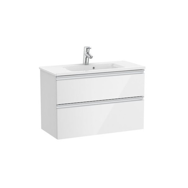 Roca Gap-N Compacto Unik zestaw łazienkowy 80 cm z 2 szufladami biały połysk A851497806