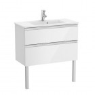Roca Gap-N Compacto Unik zestaw łazienkowy 80 cm z 2 szufladami biały połysk A851497806