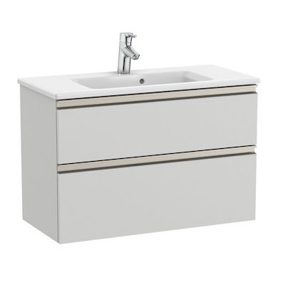 Roca Gap-N Compacto Unik zestaw łazienkowy 80 cm z 2 szufladami jasny szary mat A851497447