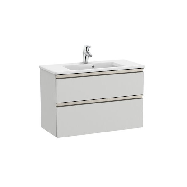 Roca Gap-N Compacto Unik zestaw łazienkowy 80 cm z 2 szufladami jasny szary mat A851497447