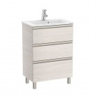 Roca Gap-N Compacto Unik zestaw łazienkowy 80 cm z 3 szufladami jesion nordic A851498434