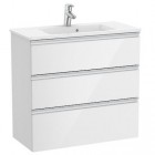Roca Gap-N Compacto Unik zestaw łazienkowy 80 cm z 3 szufladami biały połysk A851499806