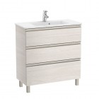 Roca Gap-N Compacto Unik zestaw łazienkowy 80 cm z 3 szufladami jesion nordic A851499434