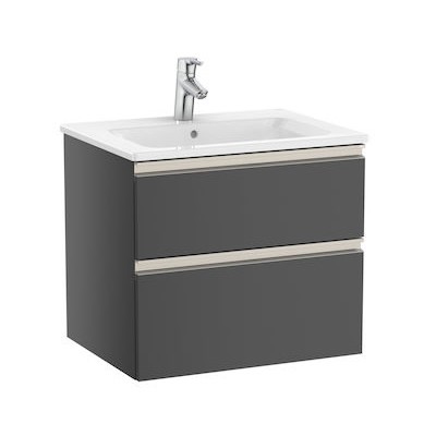 Roca Gap-N Unik zestaw łazienkowy 60 cm z 2 szufladami antracyt połysk A851476153