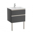 Roca Gap-N Unik zestaw łazienkowy 60 cm z 2 szufladami antracyt połysk A851476153